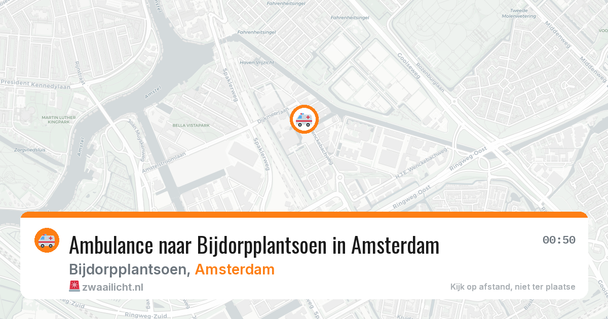 Ambulance naar Bijdorpplantsoen in Amsterdam — 19 apr 2026