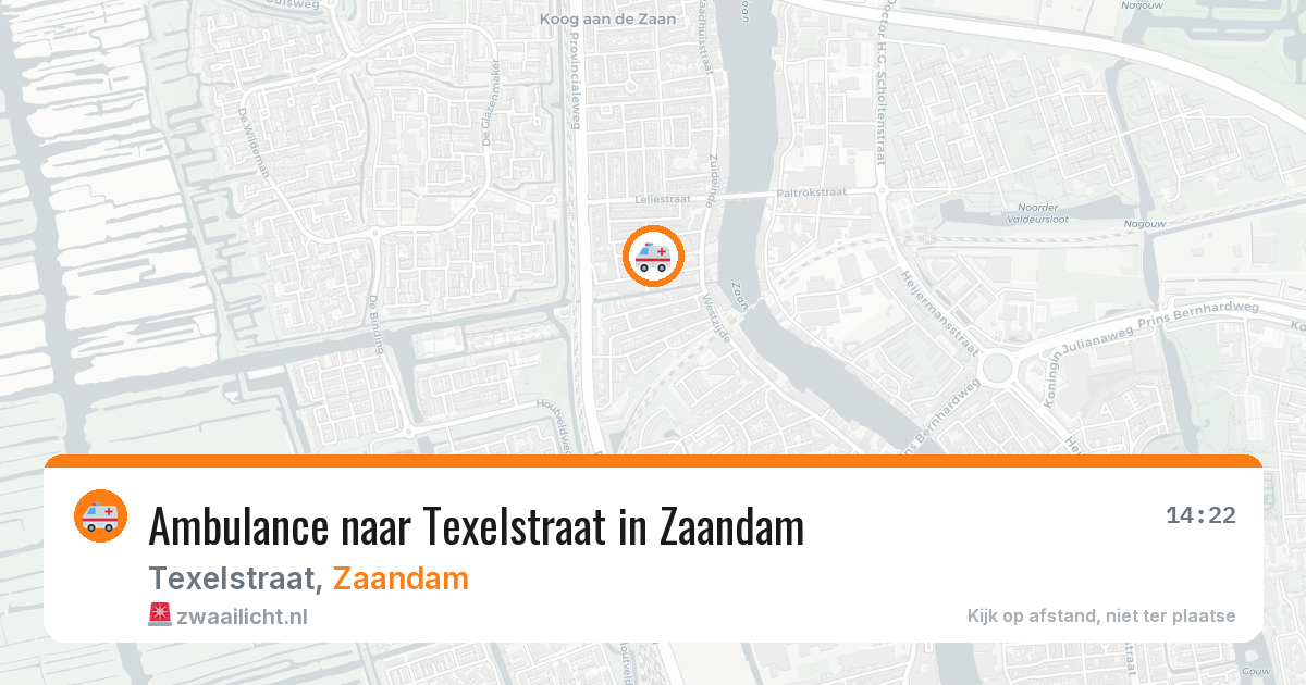 Ambulance naar Texelstraat in Zaandam — 4 aug 2026
