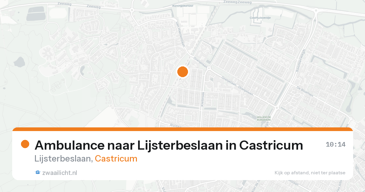 Ambulance naar Lijsterbeslaan in Castricum — 23 aug 2026
