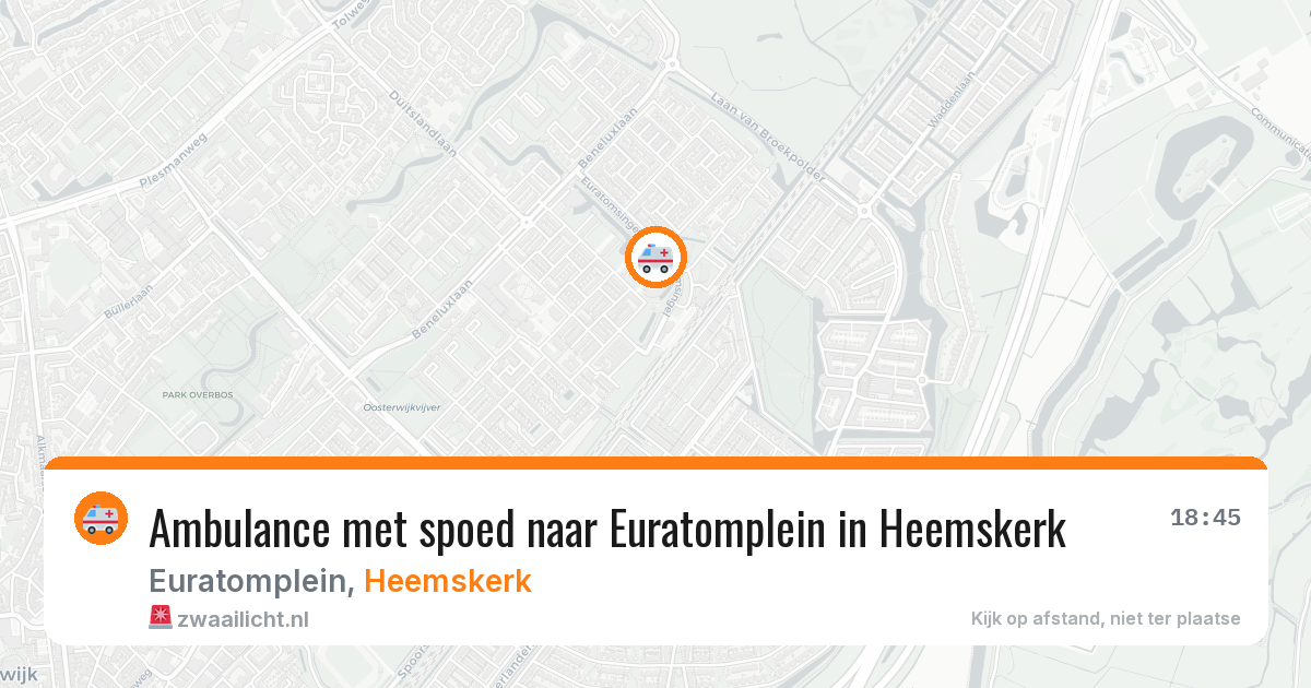 Ambulance met spoed naar Euratomplein in Heemskerk — 3 apr 2026