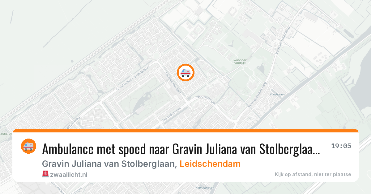 Ambulance met spoed naar Gravin Juliana van Stolberglaan in Leidschendam — 12 mei 2026