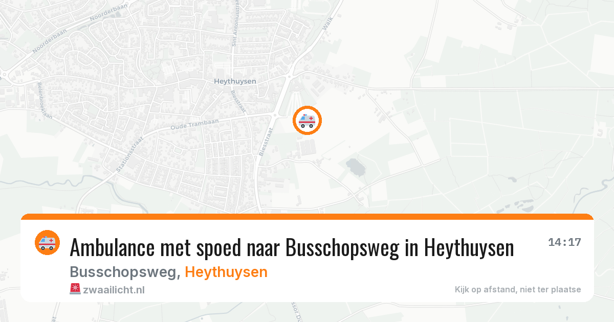 Ambulance met spoed naar Busschopsweg in Heythuysen — 5 apr 2026