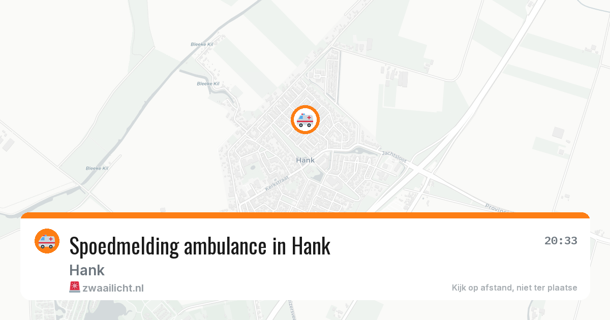 Spoedmelding ambulance in Hank — 6 aug 2026