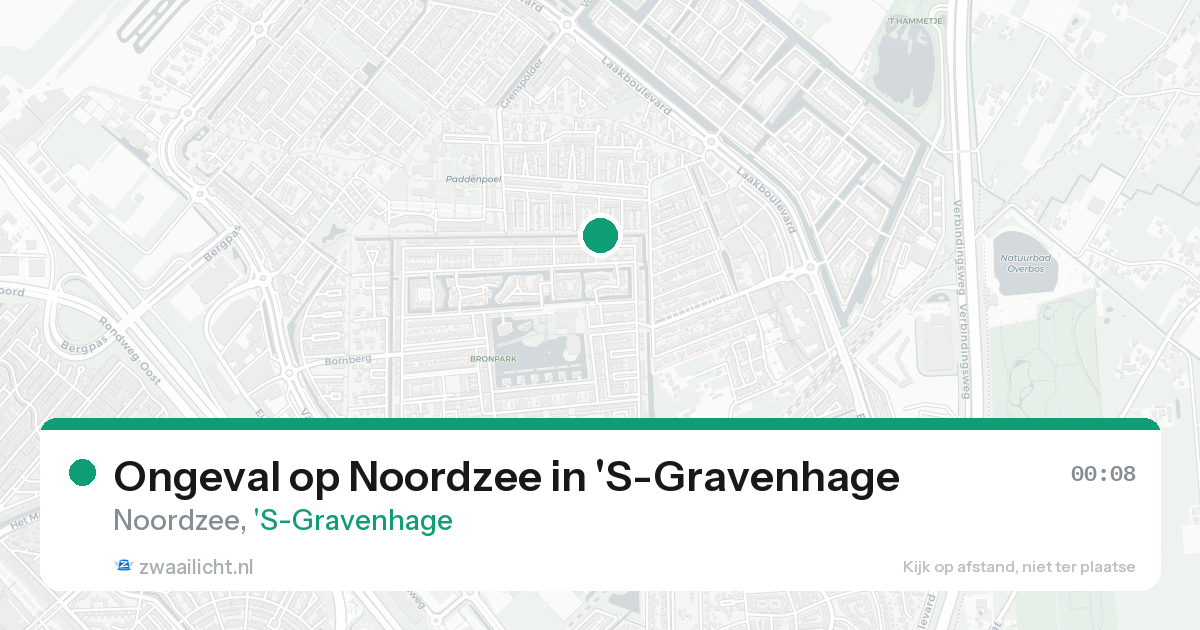 Ongeval op Noordzee in 'S-Gravenhage — 22 aug 2026