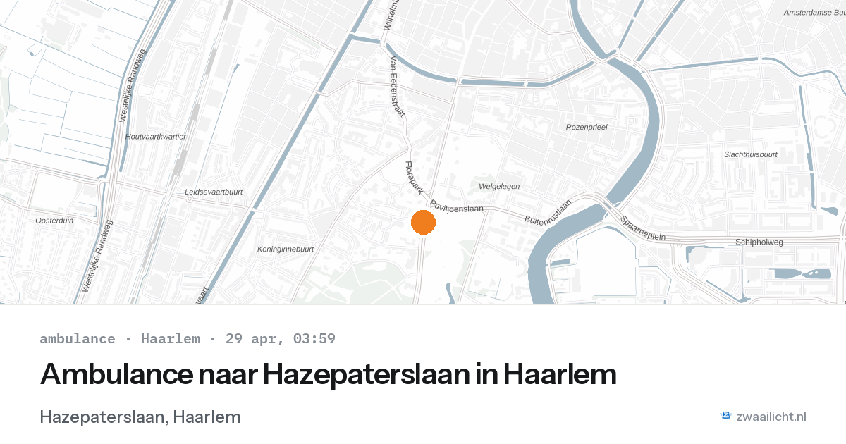 Ambulance naar Hazepaterslaan in Haarlem — 29 apr 2026