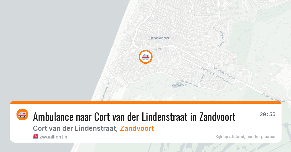 Ambulance naar Cort van der Lindenstraat in Zandvoort — 11 aug 2026