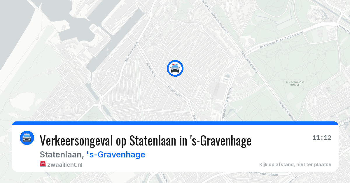 Verkeersongeval op Statenlaan in 's-Gravenhage — 29 jan 2026