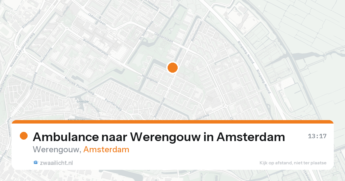 Ambulance naar Werengouw in Amsterdam — 24 aug 2026