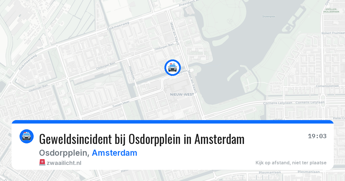 Geweldsincident bij Osdorpplein in Amsterdam — 8 jul 2026