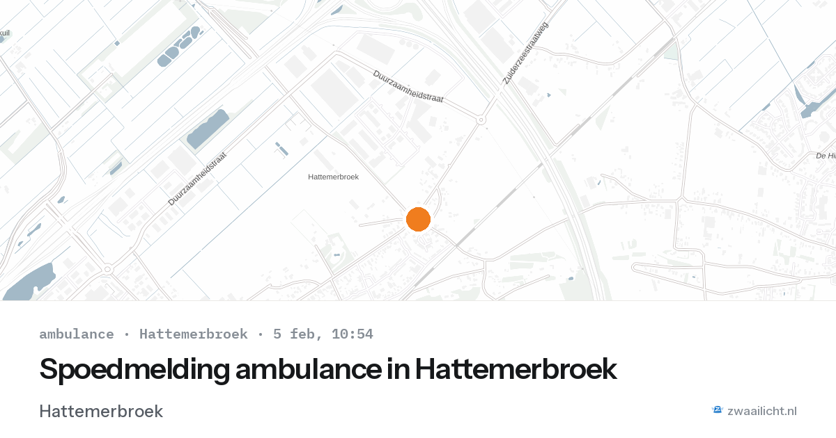 Spoedmelding ambulance in Hattemerbroek — 5 feb 2026