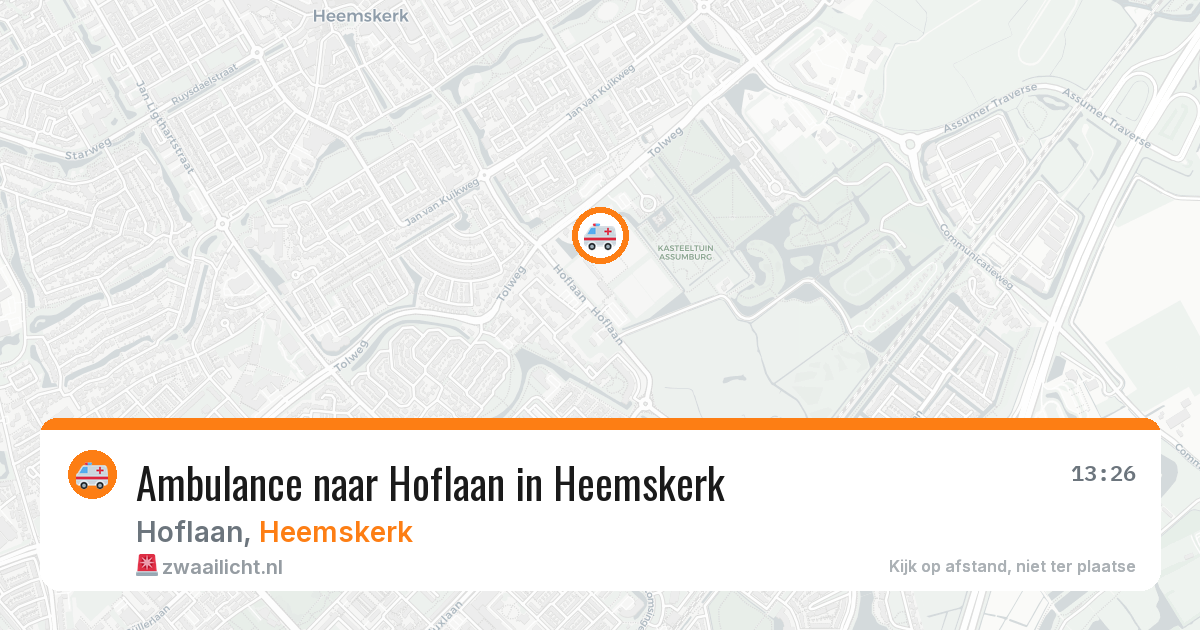 Ambulance naar Hoflaan in Heemskerk — 10 jun 2026
