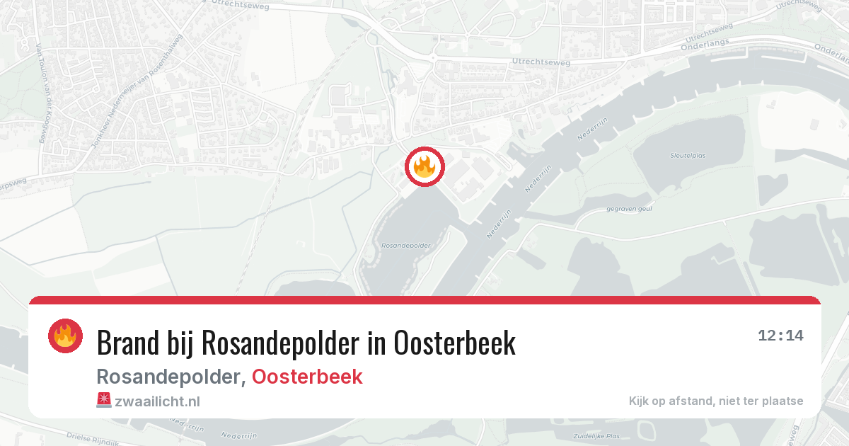 Brand bij Rosandepolder in Oosterbeek — 2 aug 2026