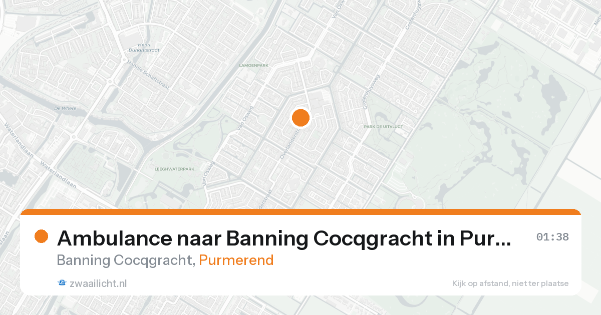 Ambulance naar Banning Cocqgracht in Purmerend — 14 mei 2026