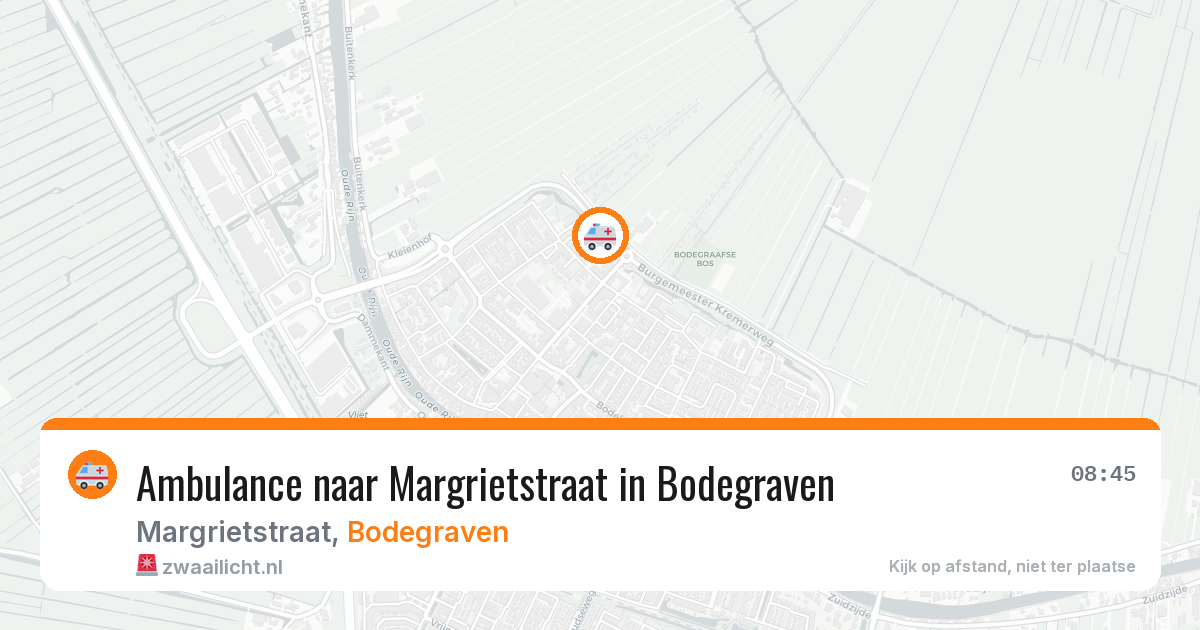 Ambulance naar Margrietstraat in Bodegraven — 21 mei 2026