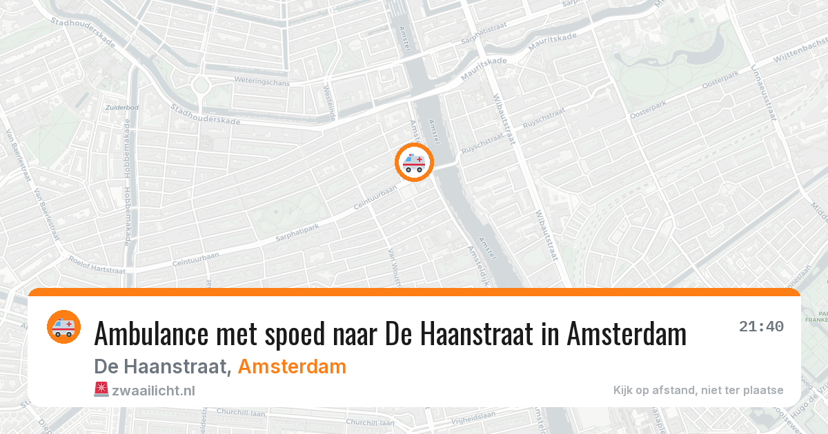 Ambulance met spoed naar De Haanstraat in Amsterdam — 1 apr 2026