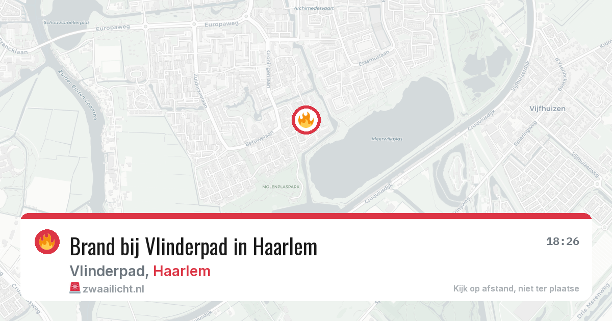 Brand bij Vlinderpad in Haarlem — 14 jul 2026