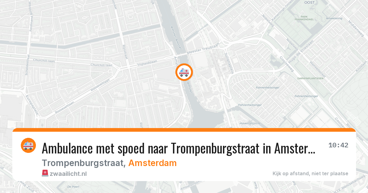 Ambulance met spoed naar Trompenburgstraat in Amsterdam — 2 jun 2026