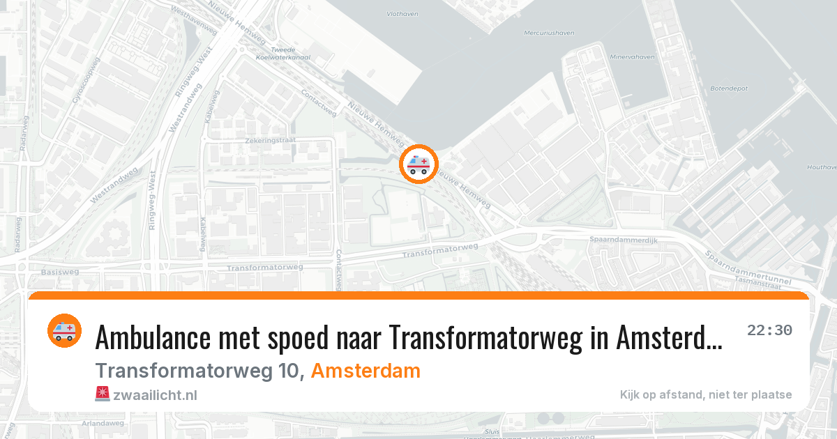 Ambulance met spoed naar Transformatorweg in Amsterdam — 17 jun 2026