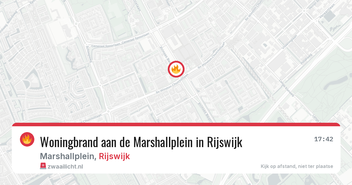 Woningbrand aan de Marshallplein in Rijswijk — 16 jul 2026