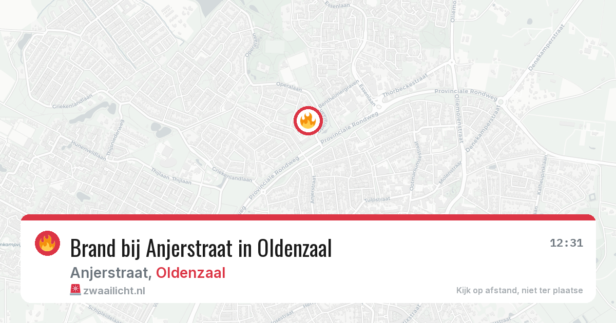 Brand bij Anjerstraat in Oldenzaal — 13 jun 2026