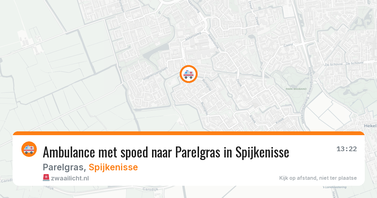 Ambulance met spoed naar Parelgras in Spijkenisse — 23 mrt 2026