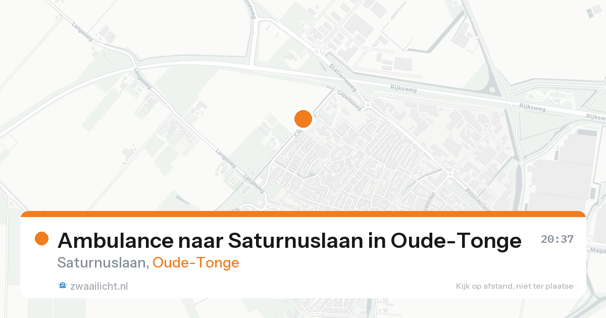 Ambulance naar Saturnuslaan in Oude-Tonge — 9 jul 2026
