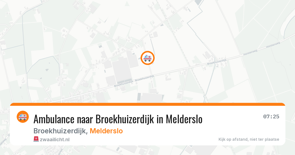 Ambulance naar Broekhuizerdijk in Melderslo — 5 jun 2026