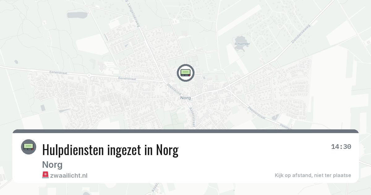 Hulpdiensten ingezet in Norg — 7 jun 2026 | 🚨 Zwaailicht.nl