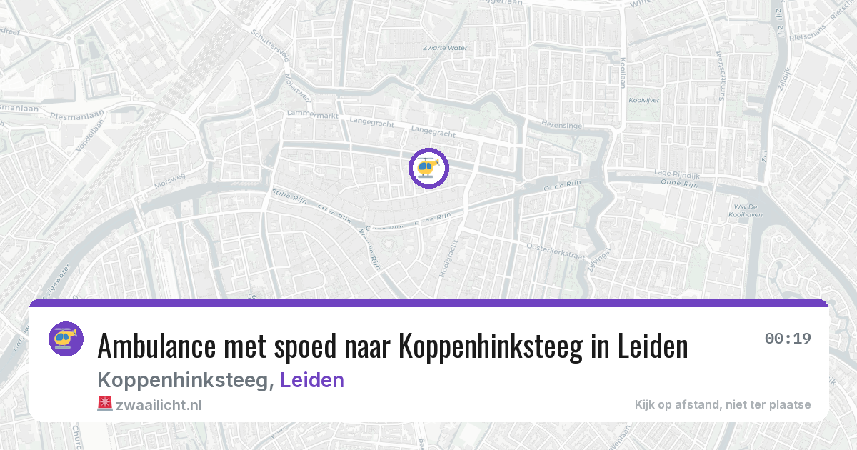 Ambulance met spoed naar Koppenhinksteeg in Leiden — 7 jul 2026