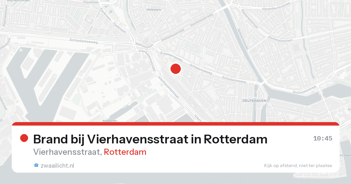 Brand bij Vierhavensstraat in Rotterdam — 21 aug 2026