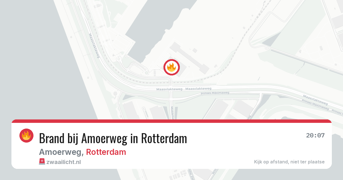 Brand bij Amoerweg in Rotterdam — 20 jun 2026