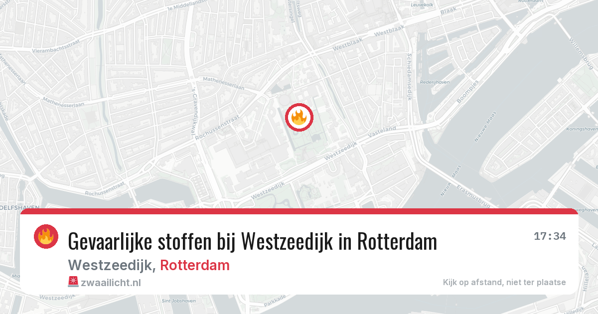 Gevaarlijke stoffen bij Westzeedijk in Rotterdam — 4 aug 2026