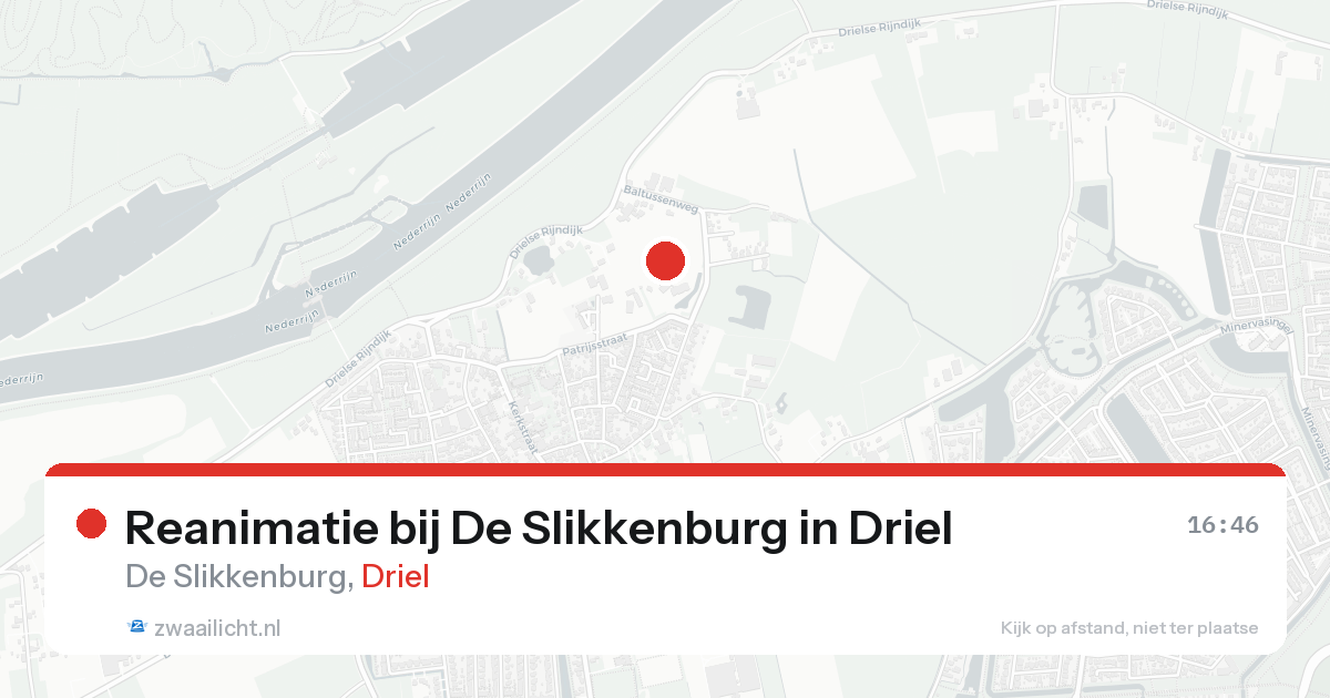 Reanimatie bij De Slikkenburg in Driel — 31 jan 2026