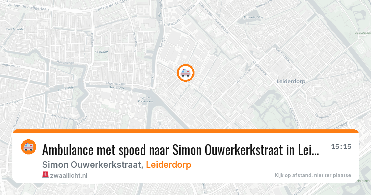 Ambulance met spoed naar Simon Ouwerkerkstraat in Leiderdorp — 14 jul 2026