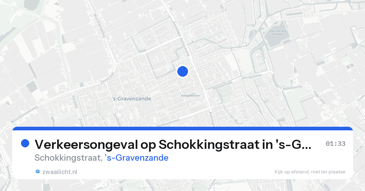 Verkeersongeval op Schokkingstraat in 's-Gravenzande — 21 aug 2026