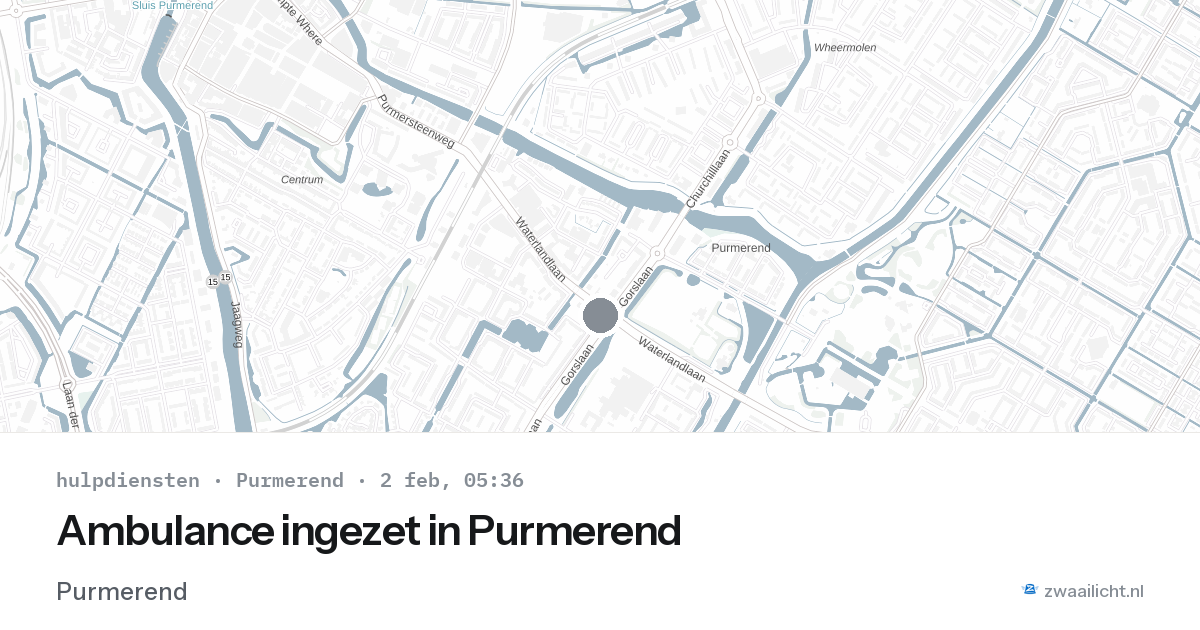 Ambulance ingezet in Purmerend — 2 feb 2026
