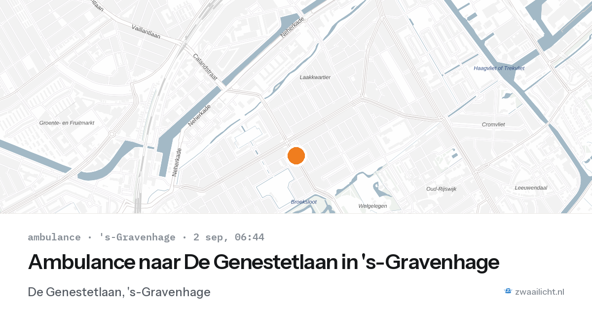 Ambulance naar De Genestetlaan in 's-Gravenhage — 2 sep 2026