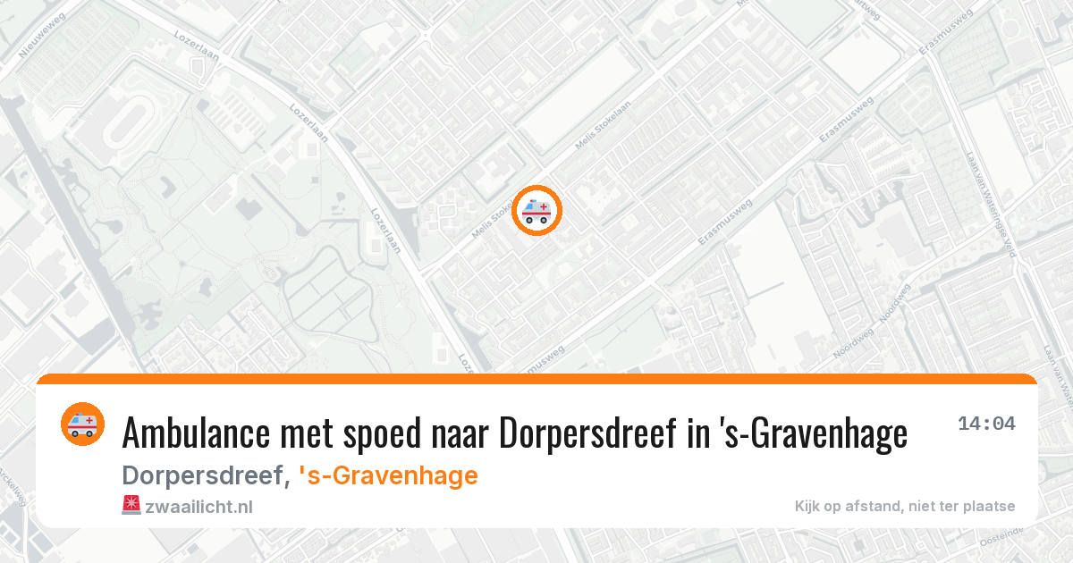 Ambulance met spoed naar Dorpersdreef in 's-Gravenhage — 27 mrt 2026