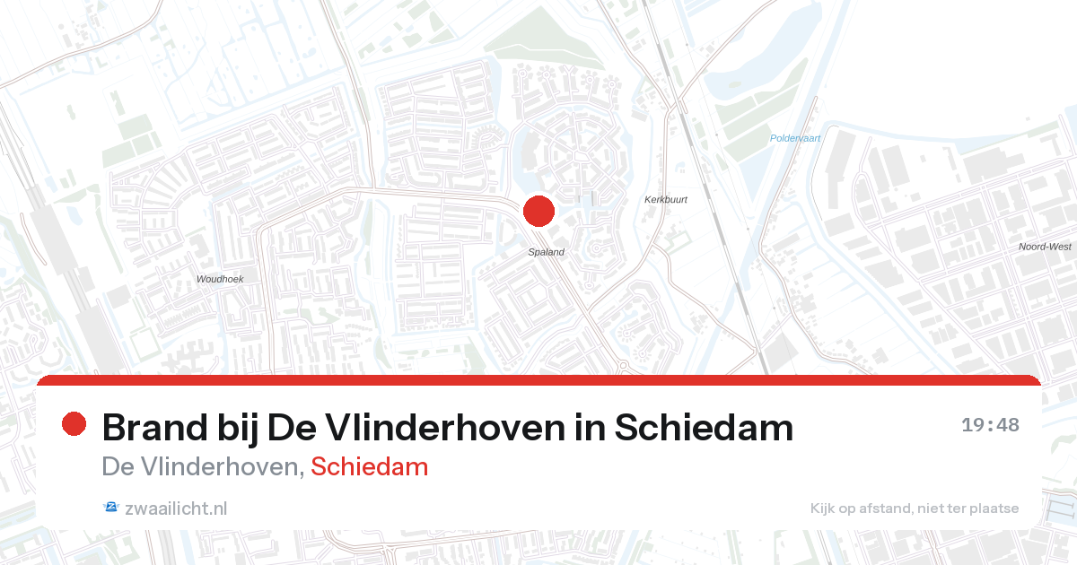 Brand bij De Vlinderhoven in Schiedam — 27 aug 2026