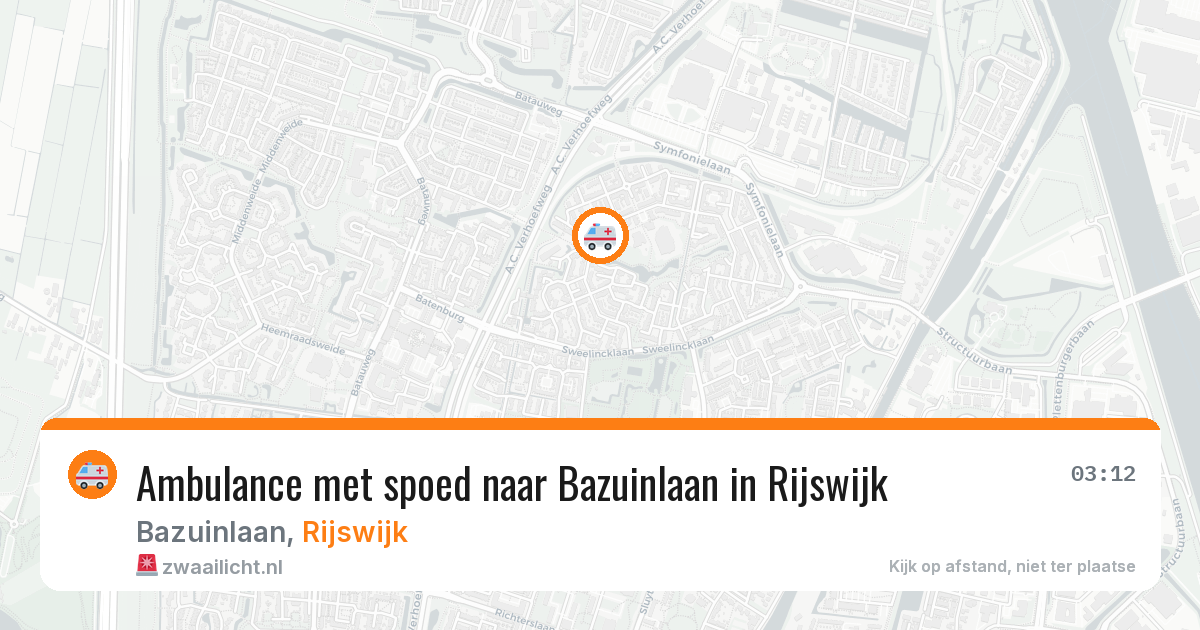 Ambulance met spoed naar Bazuinlaan in Rijswijk — 19 jan 2026