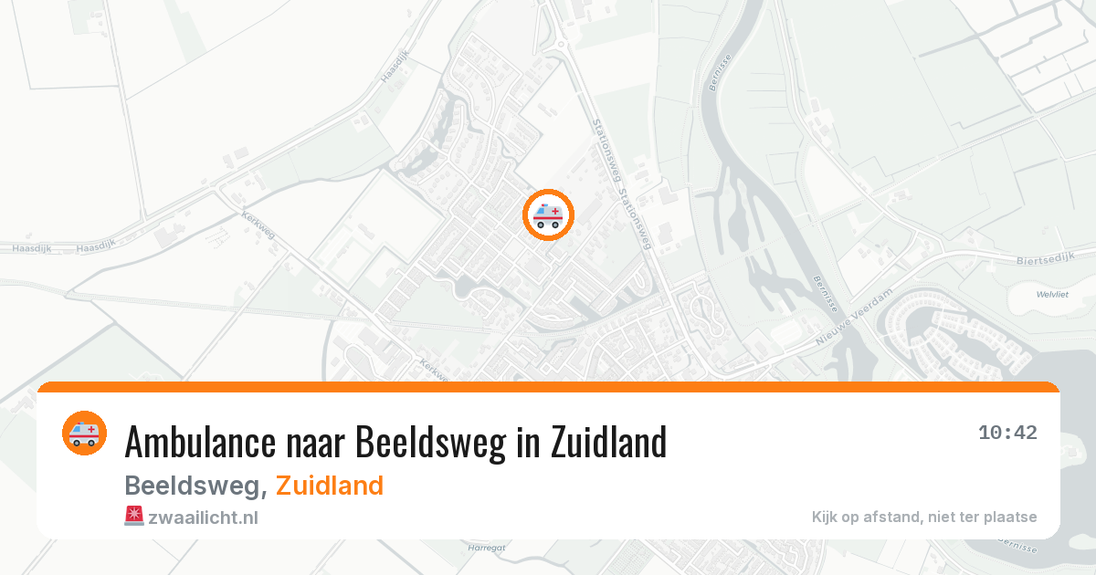 Ambulance naar Beeldsweg in Zuidland — 1 aug 2026