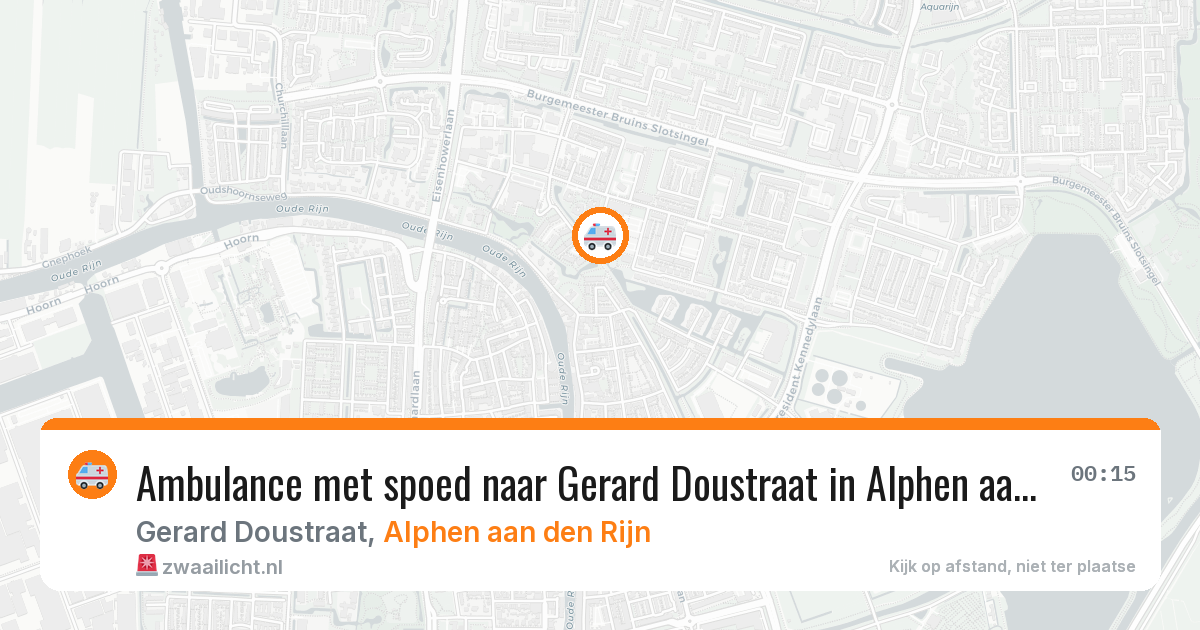 Ambulance met spoed naar Gerard Doustraat in Alphen aan den Rijn — 18 mei 2026