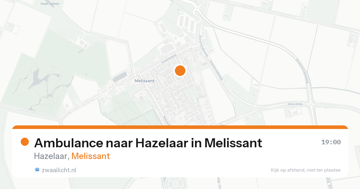 Ambulance naar Hazelaar in Melissant — 19 aug 2026