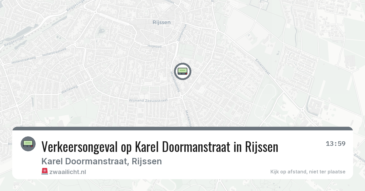 Verkeersongeval op Karel Doormanstraat in Rijssen — 23 jul 2026