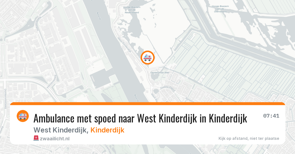 Ambulance met spoed naar West Kinderdijk in Kinderdijk — 30 mrt 2026