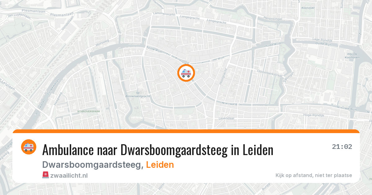 Ambulance naar Dwarsboomgaardsteeg in Leiden — 26 jun 2026