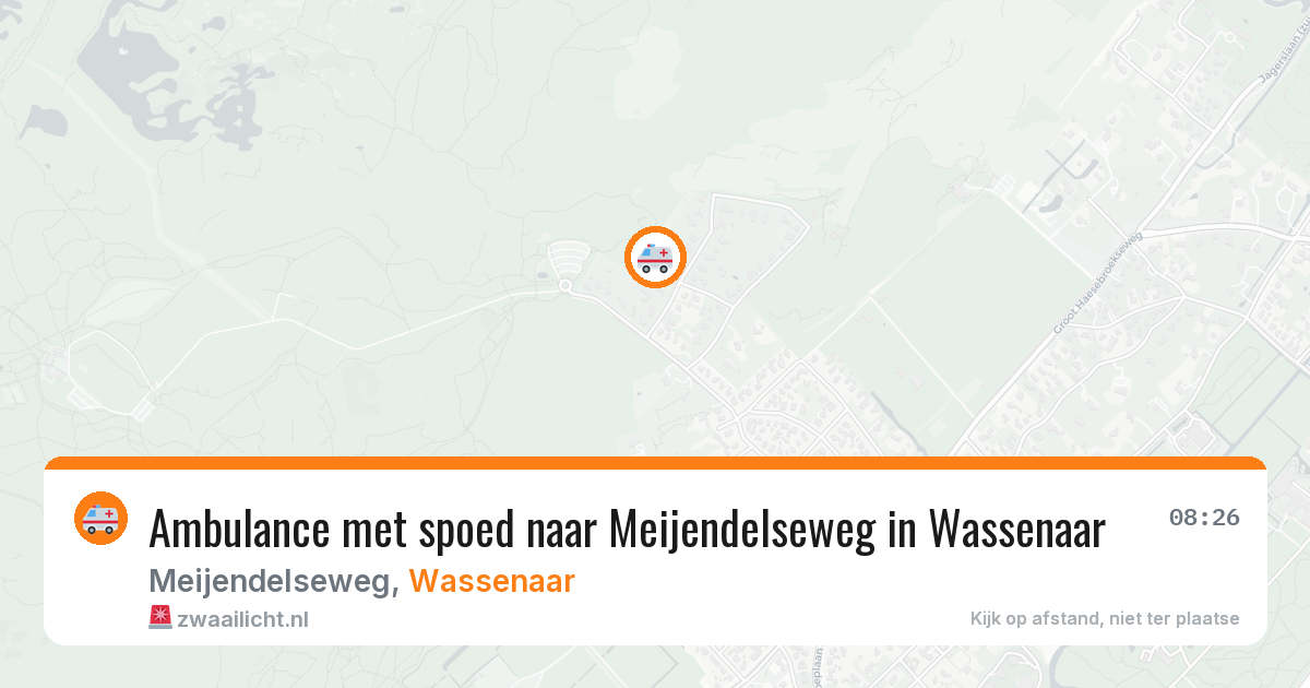 Ambulance met spoed naar Meijendelseweg in Wassenaar — 12 jul 2026