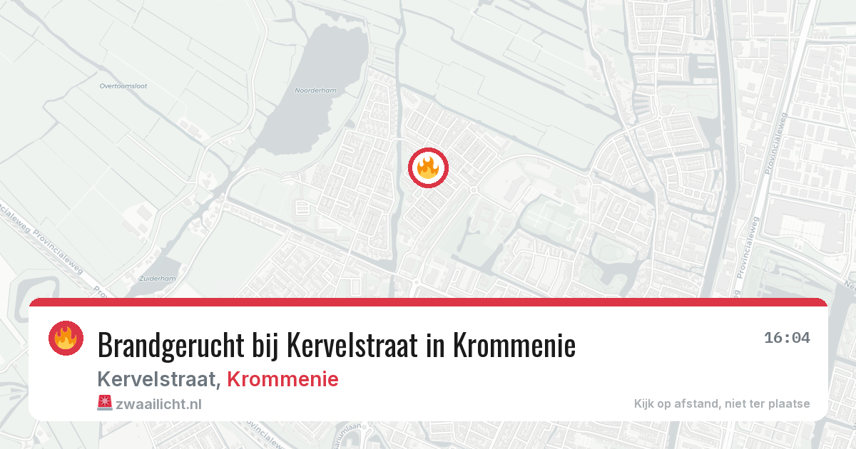 Brandgerucht bij Kervelstraat in Krommenie — 7 jun 2026
