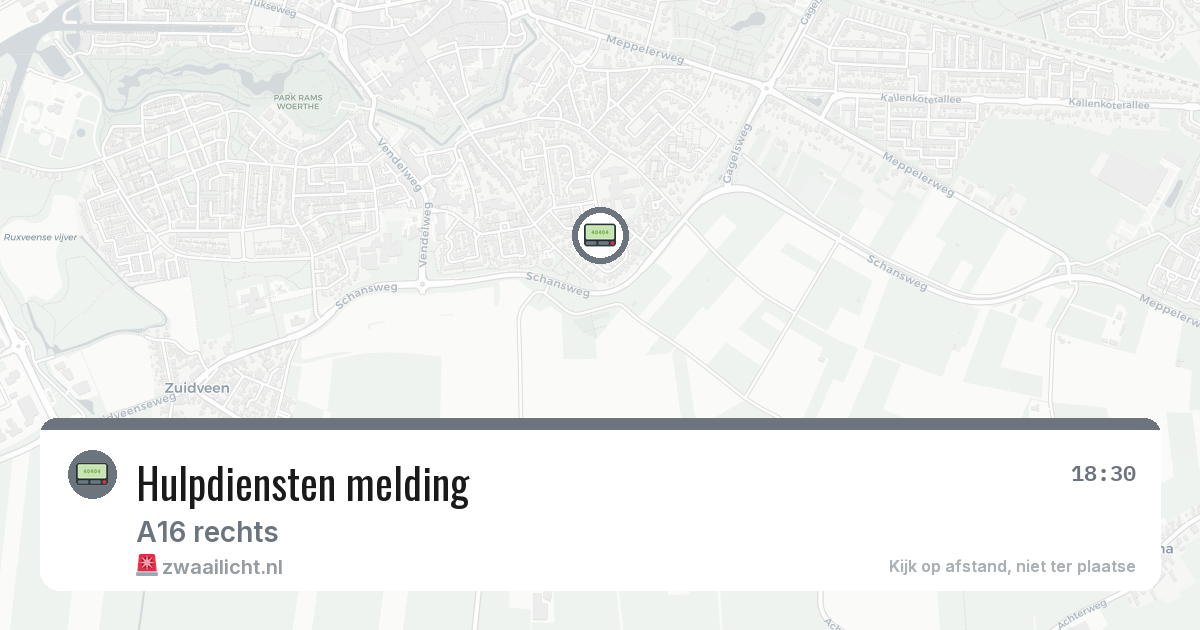 Hulpdiensten melding — 18 jun 2026 | 🚨 Zwaailicht.nl