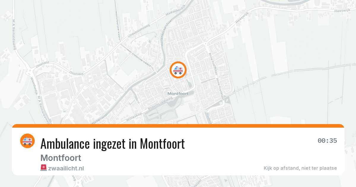 Ambulance ingezet in Montfoort — 14 mrt 2026